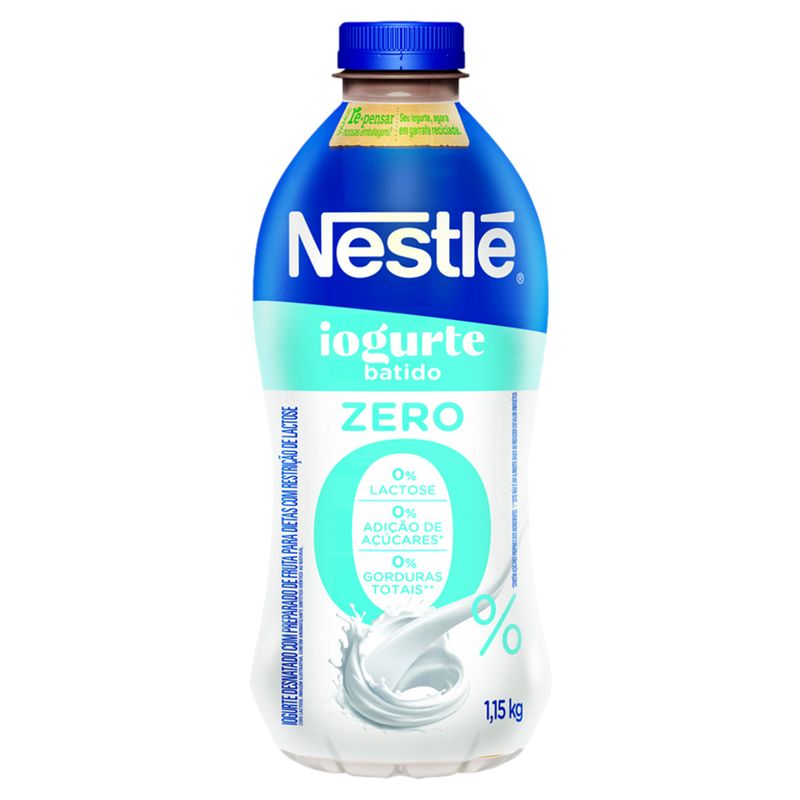Iogurte Desnatado Batido Zero Lactose Nestlé Garrafa 1,15kg