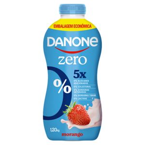 Iogurte Parcialmente Desnatado Morango  Zero Lactose Danone Garrafa 1,2kg Embalagem Econômica