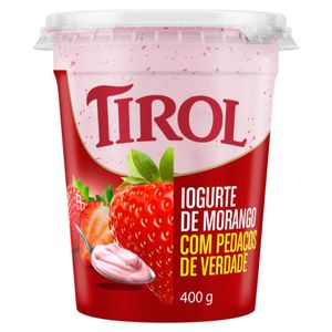Iogurte Integral Morango Tirol Copo 400g