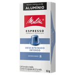 Café em Cápsula Torrado e Moído Espresso Intenso Descafeinado Melitta Caixa 53g 10 Unidades