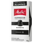 Café em Cápsula Torrado e Moído Ristretto Espresso Melitta Caixa 53g 10 Unidades