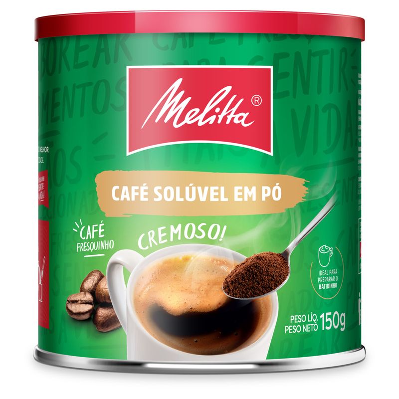 Café Solúvel em Pó Cremoso Melitta Lata 150g