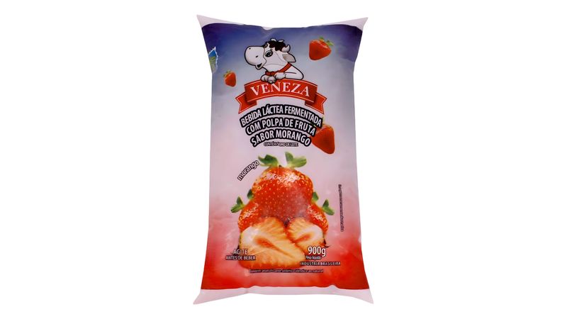 Bebida Láctea Morango Veneza Pacote 900g - giassi - Giassi