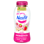 Iogurte Desnatado Morango, Aveia e Baunilha Zero Lactose Nesfit Frasco 170g