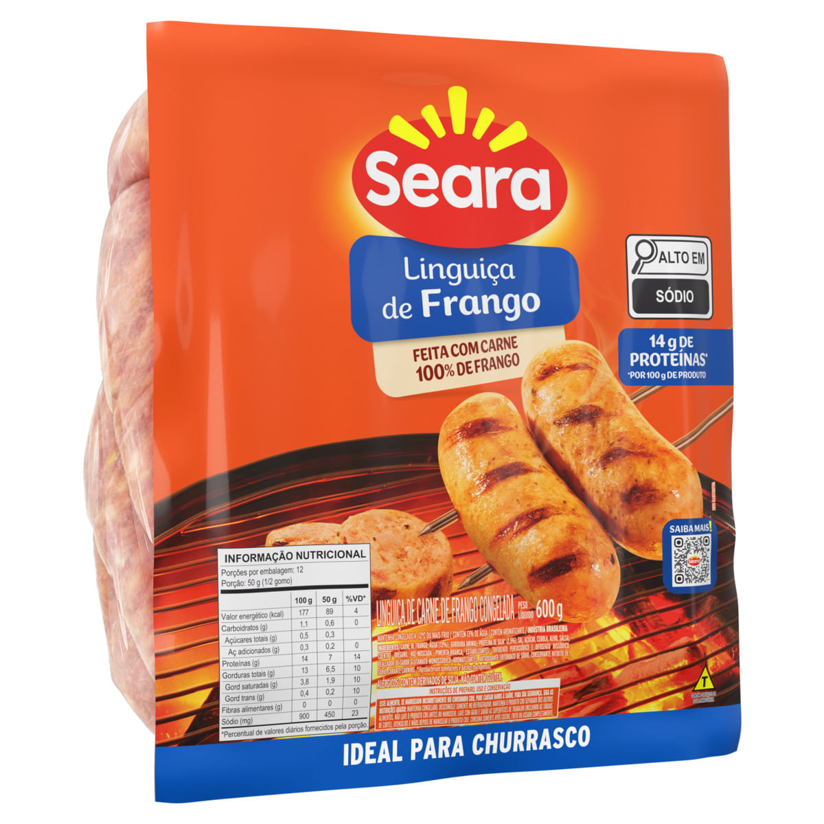 Linguiça de Frango Seara Congelada 600g