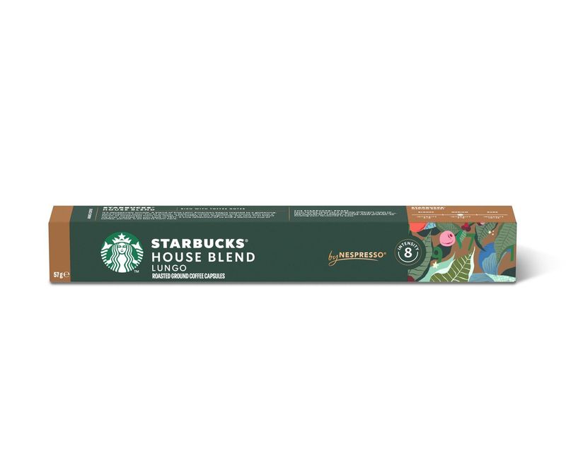 Café em Cápsula Torrado e Moído Lungo Starbucks House Blend Caixa 57g 10 Unidades
