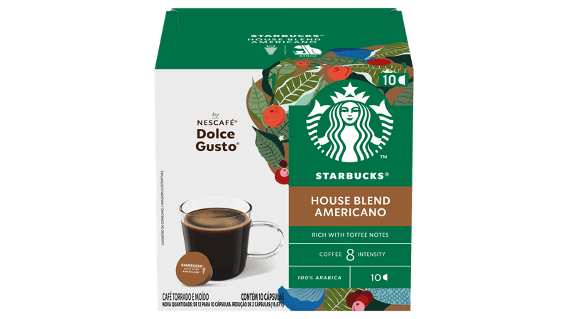 Café em Cápsula Torrado e Moído House Blend Americano Starbucks