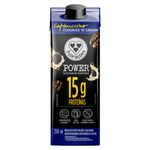 Bebida Láctea UHT Cappuccino Cookies'n Cream Zero Lactose 3 Corações Power Whey Caixa 250ml