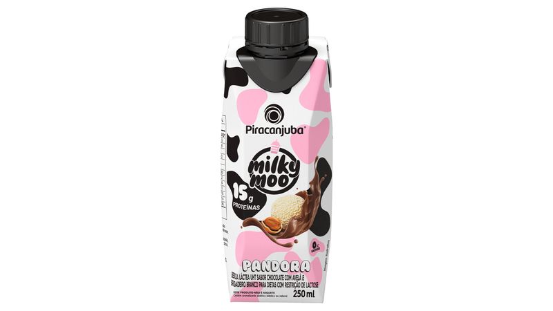 Bebida Láctea UHT Milky Moo Pandora Zero Lactose Piracanjuba Caixa