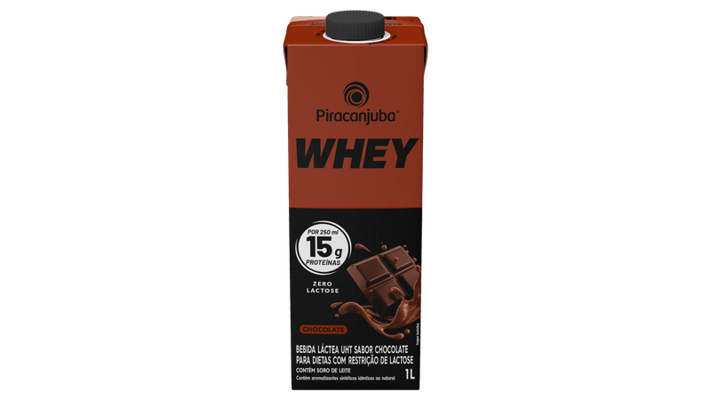 Bebida Láctea UHT Chocolate Zero Lactose Piracanjuba Whey Caixa 1l
