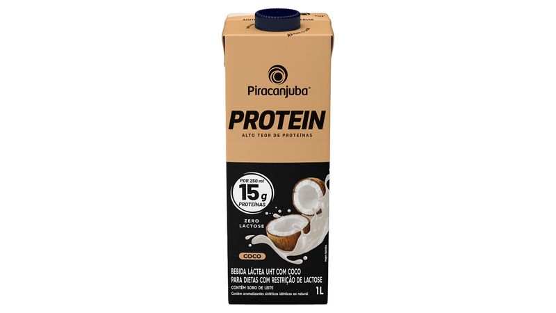 ミルク Bebida Láctea UHT Coco Zero Lactose Piracanjuba Whey Caixa 1l