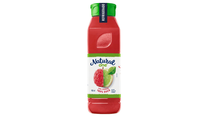 Suco Pink Limonade Natural One Refrigerado Garrafa 900ml - giassi