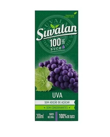 Suco de Uva 100% 200ml - Suvalan