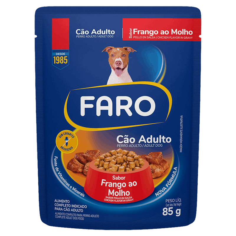 Alimento-para-Caes-Adultos-Frango-ao-Molho-Faro-Sache-85g