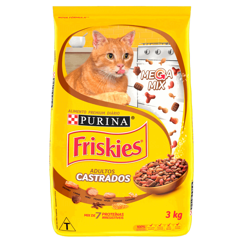 Alimento-para-Gatos-Castrados-Adultos-Megamix-Purina-Friskies-Pacote-3kg