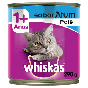 Patê para Gatos Adultos 1+ Atum Whiskas Lata 290g