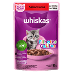 Alimento-para-Gatos-Filhotes-2-a-12-Meses-Carne-ao-Molho-Whiskas-Sache-85g