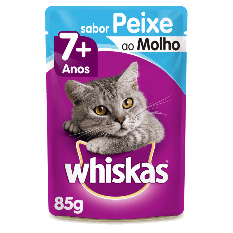 Alimento-para-Gatos-Adultos-7--Peixe-ao-Molho-Whiskas-Sache-85g