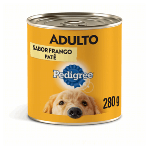 Patê para Cães Adultos Frango Pedigree Lata 280g