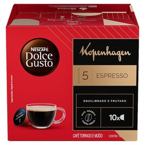 Café em Cápsula Torrado e Moído Kopenhagen Espresso Nescafé Dolce Gusto Caixa 60g 10 Unidades