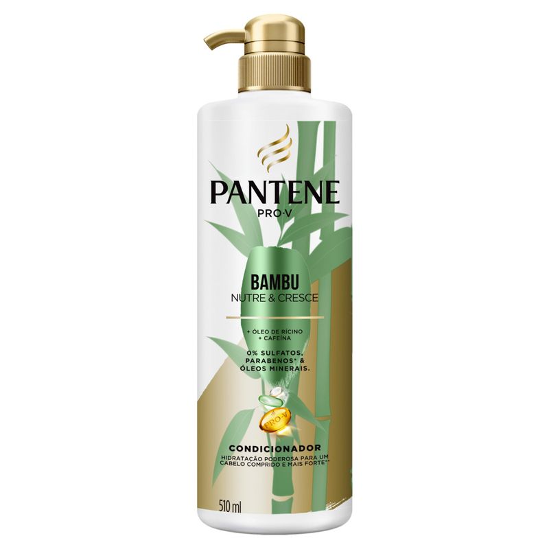 Condicionador Pantene Bambu Nutre & Cresce Frasco 510ml Pump