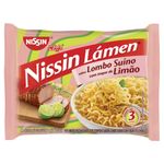 Macarrão Instantâneo Lámen Lombo Suíno com Toque de Limão Nissin Miojo Pacote 85g