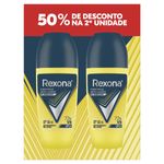 Pack Antitranspirante Roll-On Rexona Men V8 Dry 2 Unidades 50ml Cada Grátis 50% de Desconto na 2ª Unidade