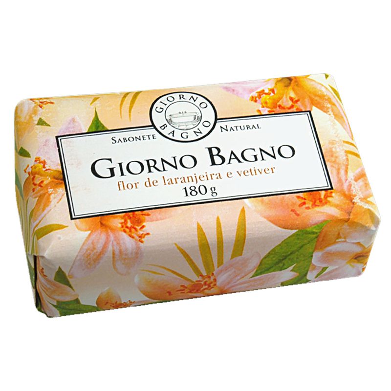 Sabonete Barra Flor de Laranjeira e Vetiver Giorno Bagno Envoltório 180g