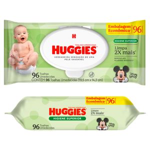 Toalha Umedecida Disney Baby Huggies Max Clean Pacote 96 Unidades Embalagem Econômica