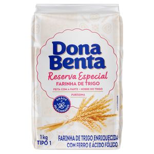 Farinha de Trigo Tipo 1 Dona Benta Reserva Especial Pacote 1kg