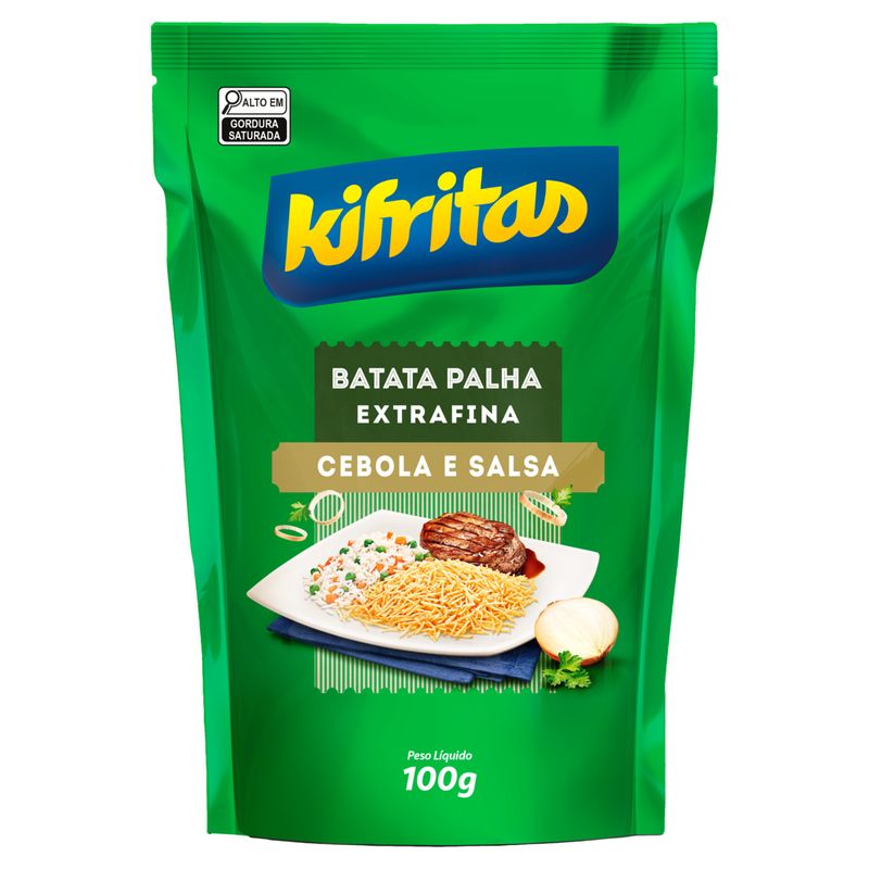 Batata Palha Extrafina Cebola e Salsa Kifritas Sachê 100g