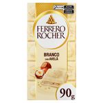 Chocolate Polonês Branco Recheio Avelã Ferrero Rocher Tablete 90g