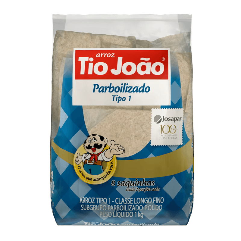 Arroz Parboilizado Tipo 1 Tio João Pacote 1kg Em Saquinhos