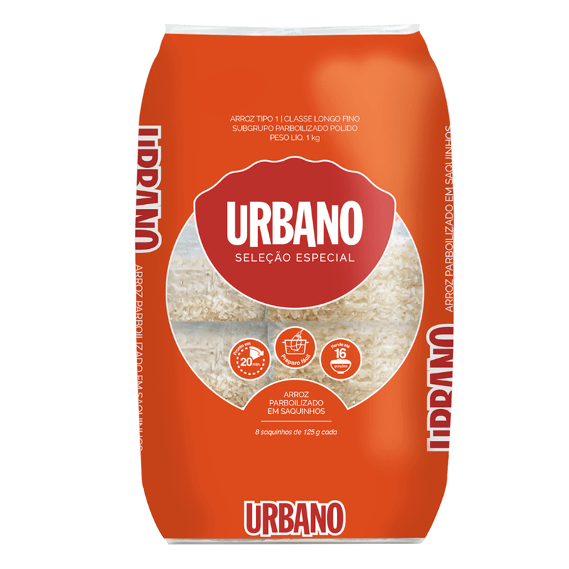 Arroz Parboilizado Tipo 1 Urbano Seleção Especial Pacote 1kg Em Saquinhos