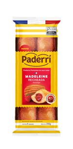 Madeleine Paderri Recheio de Morango  PE 200gramas