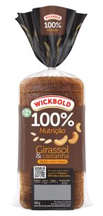 Pão Integral Girassol e Castanha Wickbold 100% Nutrição Pacote 350g