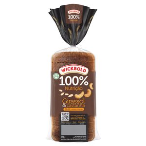 Pão Integral Girassol e Castanha Wickbold 100% Nutrição Pacote 350g