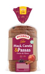 Pão Integral Maçã, Canela e Passas Wickbold Grão Sabor Pacote 450g