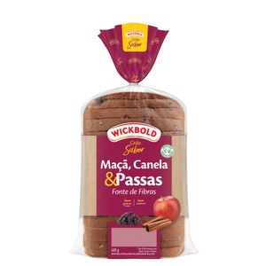Pão Integral Maçã, Canela e Passas Wickbold Grão Sabor Pacote 450g