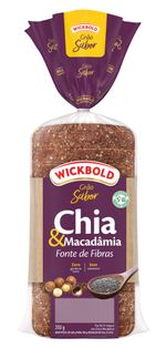 Pão Integral Chia e Macadâmia Wickbold Grão Sabor Pacote 350g