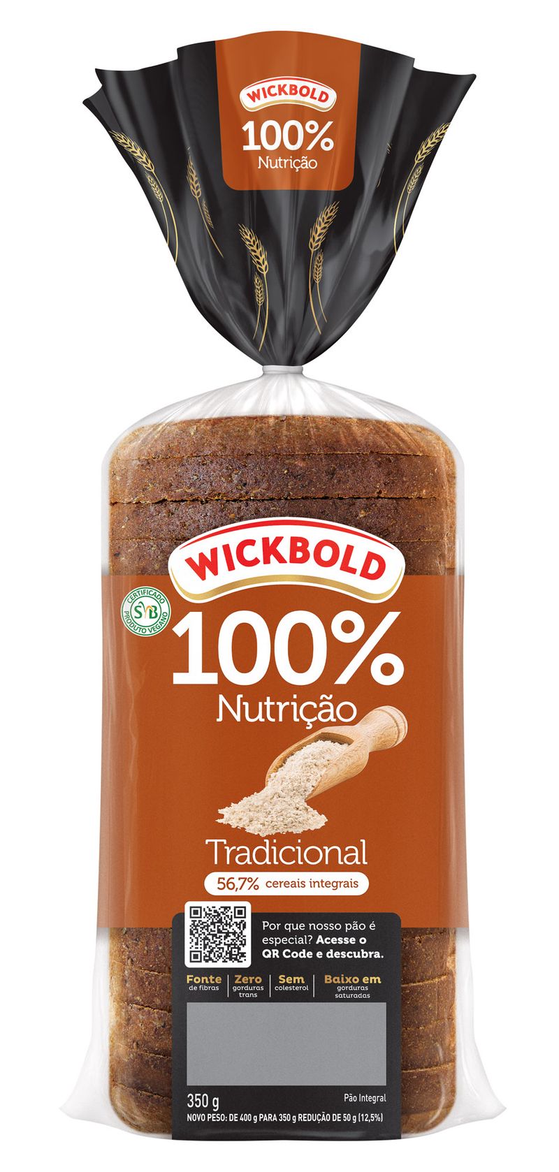 Pão Integral Tradicional Wickbold Pacote 350g