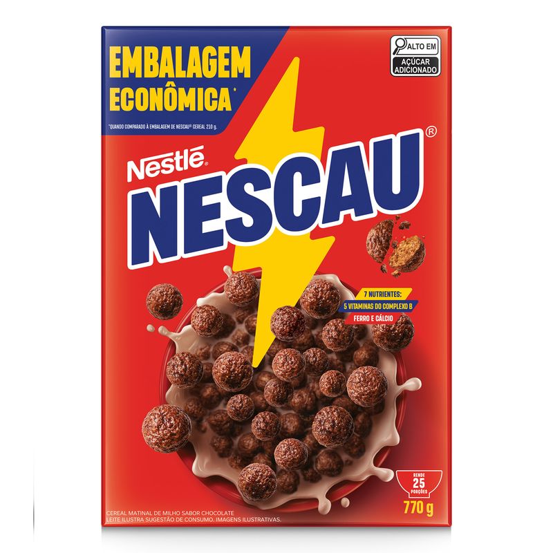 Cereal Matinal Nescau Caixa 770g Embalagem Econômica