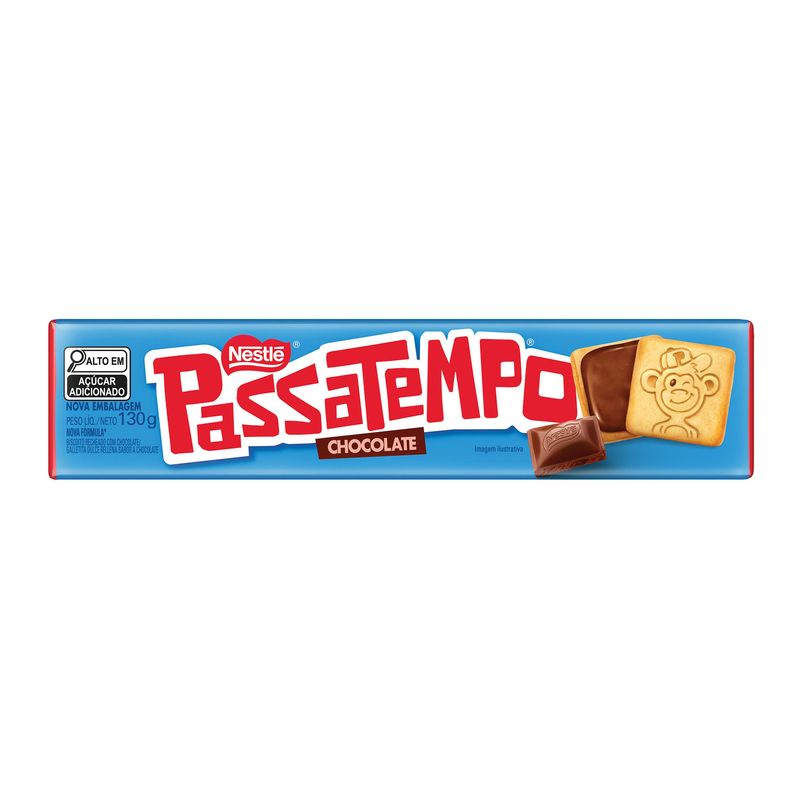 Biscoito Recheio Chocolate Passatempo Pacote 130g