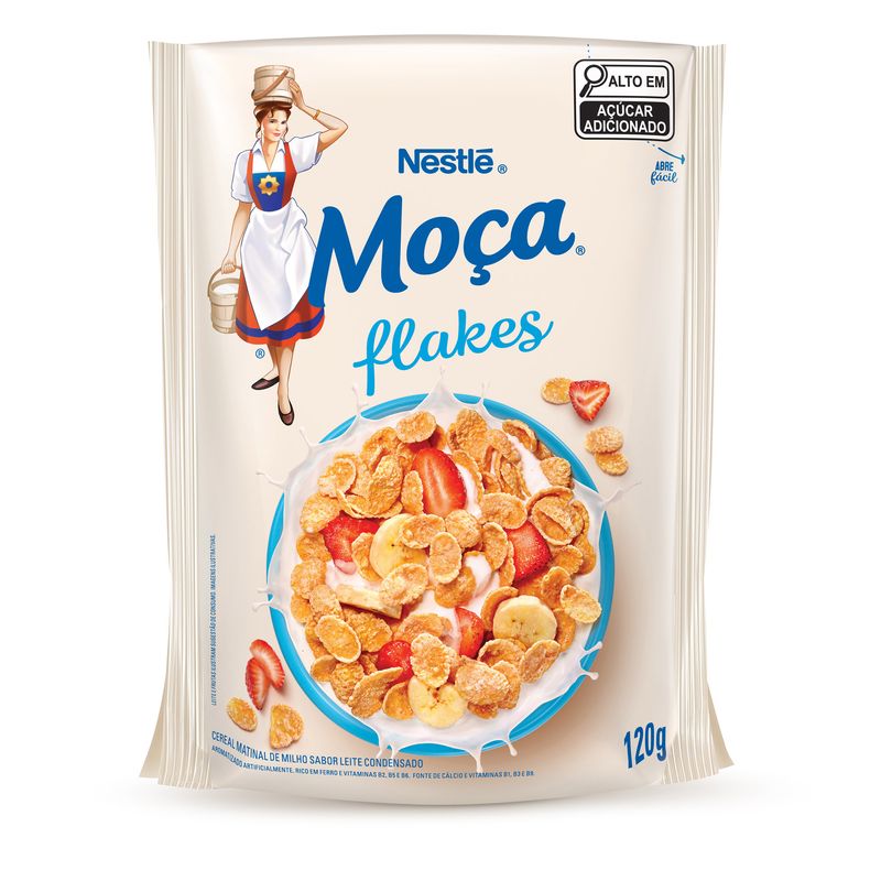 Cereal Matinal Leite Condensado Moça Flakes Sachê 120g