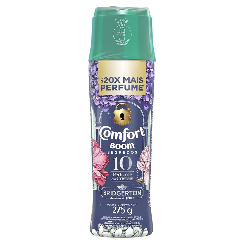 Odorizante de Roupas 10 Bridgerton Comfort Boom Segredos Perfume em Cristais Frasco 275g