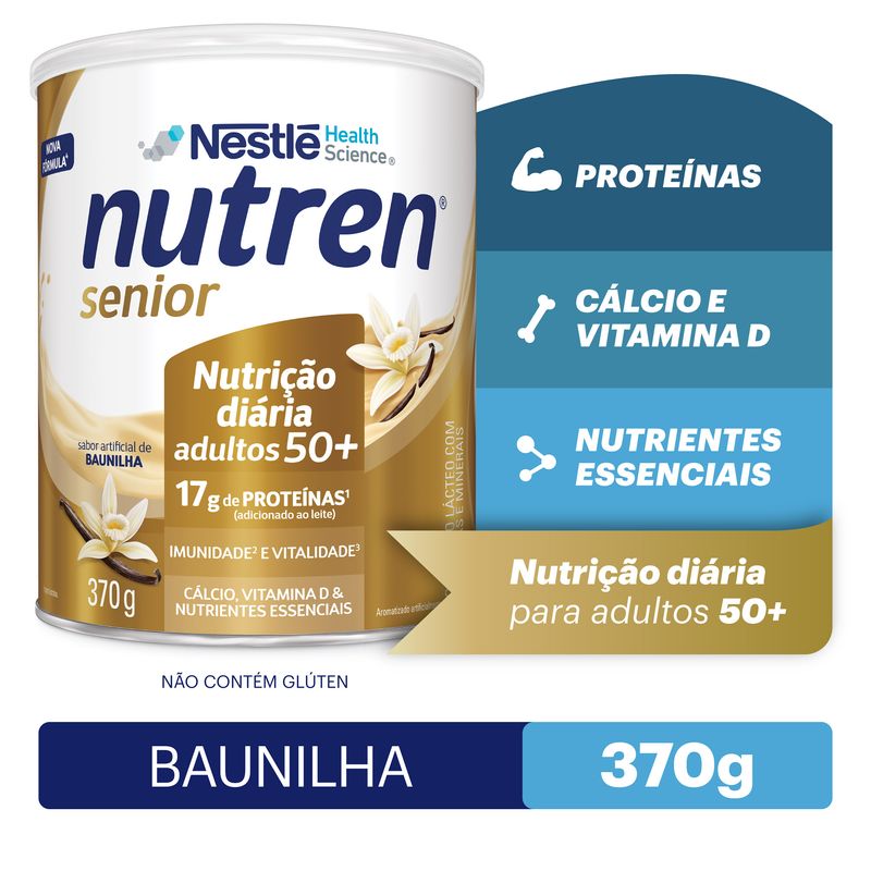 Composto Alimentar Lácteo Baunilha Nutren Senior Lata 370g
