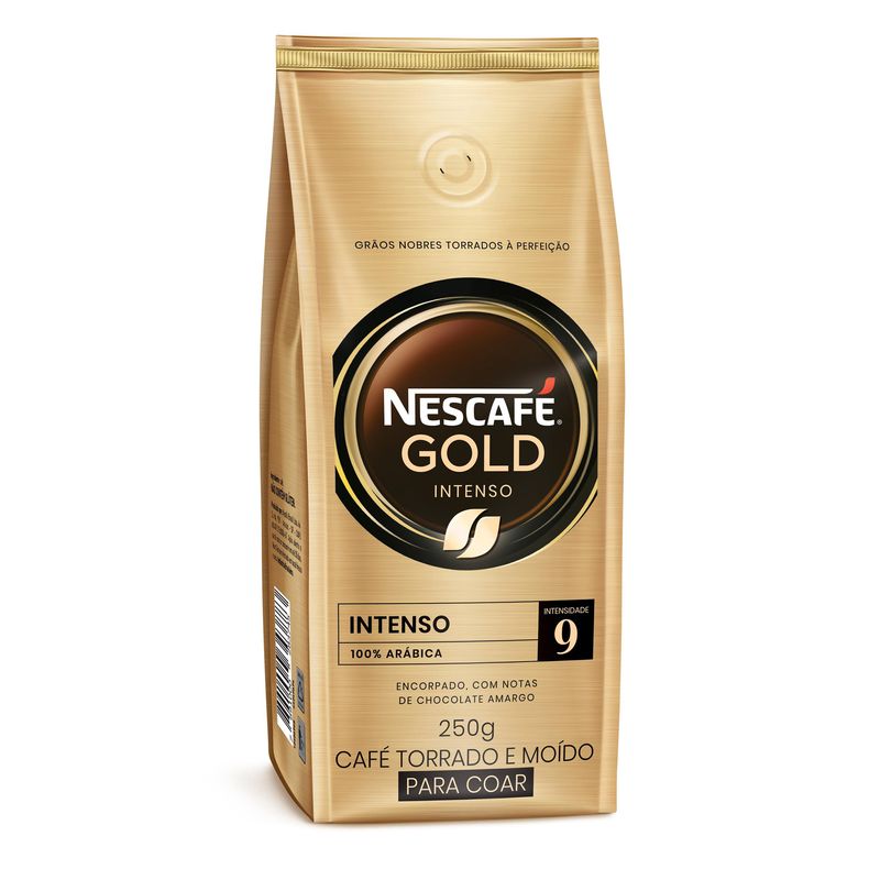Café Torrado e Moído Intenso Nescafé Gold Intenso Pacote 250g