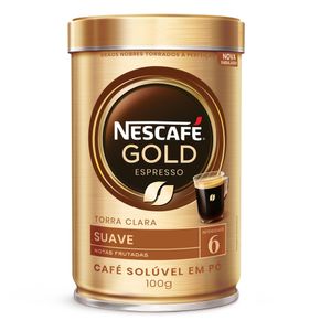 Café Solúvel em Pó Espresso Suave Nescafé Gold Lata 100g