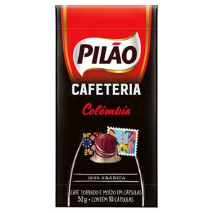 Café em Cápsula Torrado e Moído Pilão Cafeteria Colômbia Caixa 52g 10 Unidades
