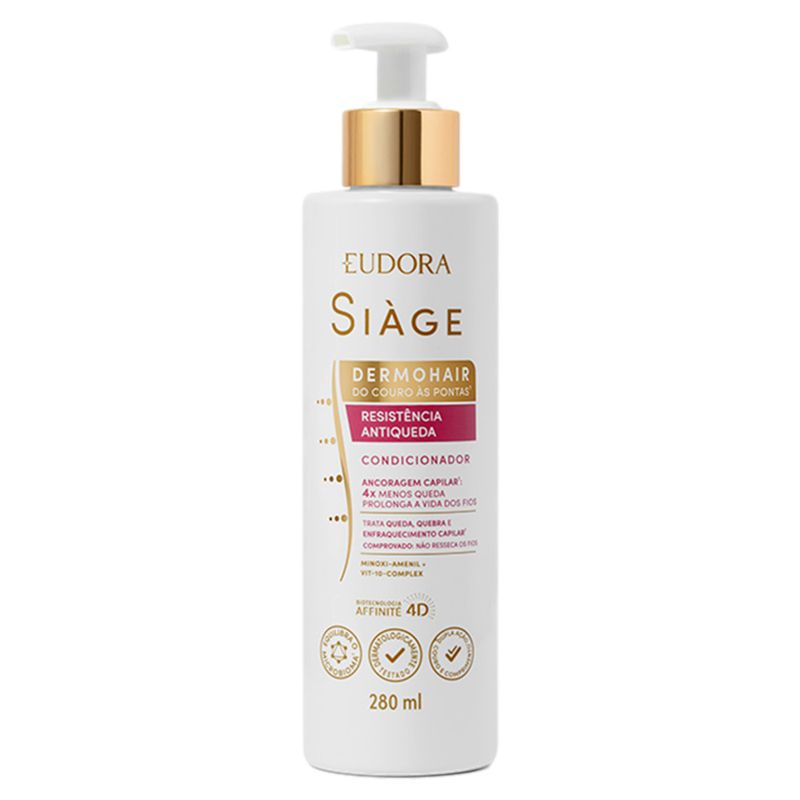 Condicionador Eudora Siàge Resistência Antiqueda Frasco 280ml Pump